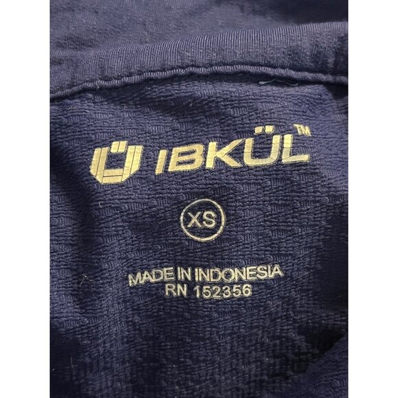 Ibkul Womens Extra Small Long Sleeve 1/4 Zip UPF 50 Vented Royal Blue Golf Top - Picture 6 of 7